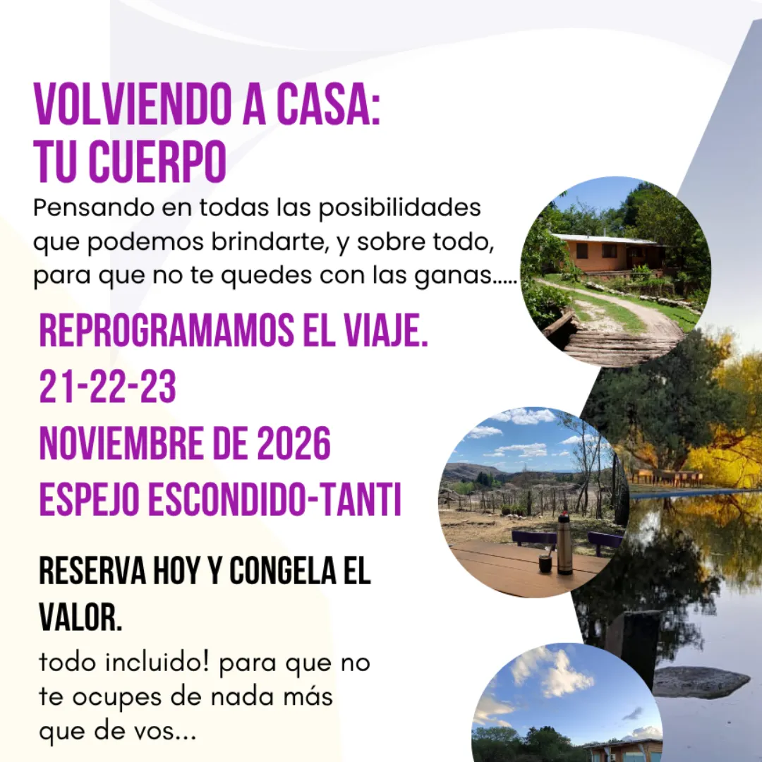 Retiro Holístico en Espejo Escondido - Córdoba, Argentina.-